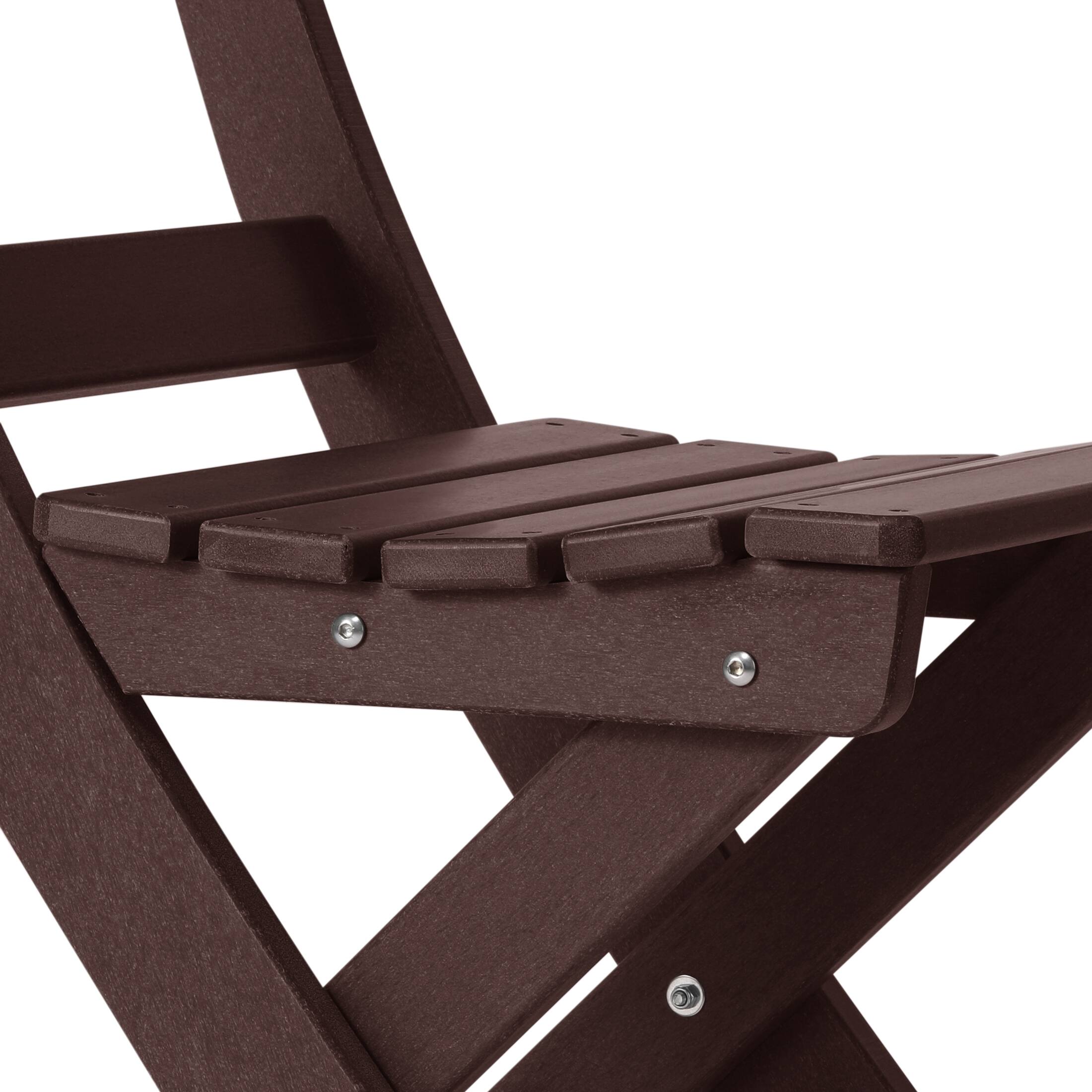 Alt View 6. WestinTrends - WestinTrends Malibu 3-Piece Outdoor HDPE Folding Patio Bistro Table and Chairs - Dark Brown.