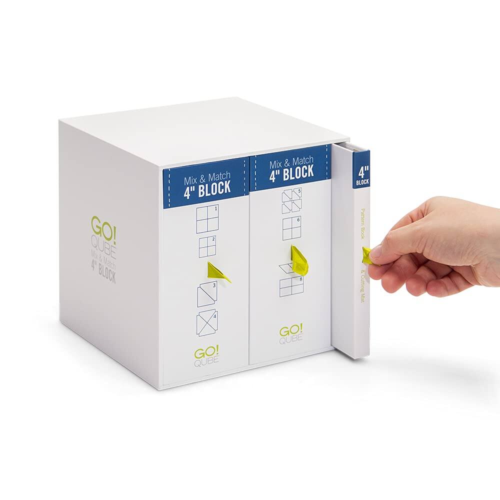 GO! QUBE 4" BLOCK Mix & Match 4" BLOCK 1 2 3 Mix & Match 4" BLOCK 4 5 4" BLOCK Pattern Book Cutting Mat GO! QUBE GO! QUBE