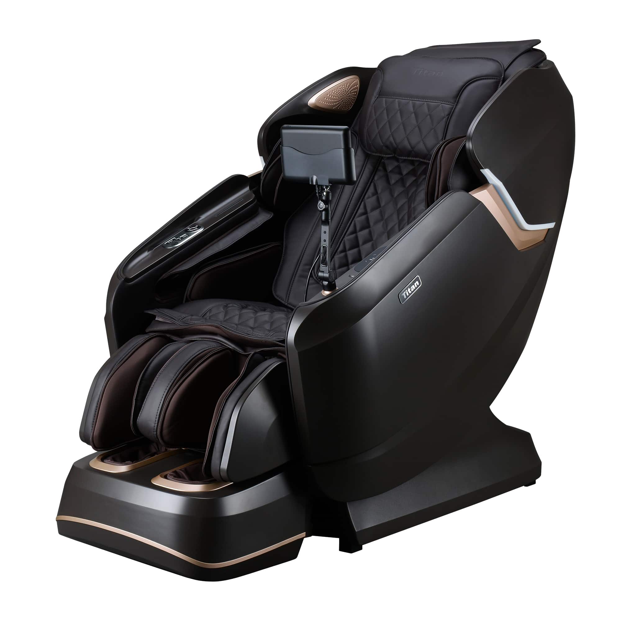 Front. Titan - Pro Vigor 4D Massage Chair - Brown.