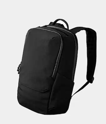 Front. ALPAKA - Elements Backpack Pro Laptop Backpack Fits 16'' Laptop with Dual Bottle Pockets, Travel Backpack for Men - Black Axoflux 400D Ripstop Nylon.