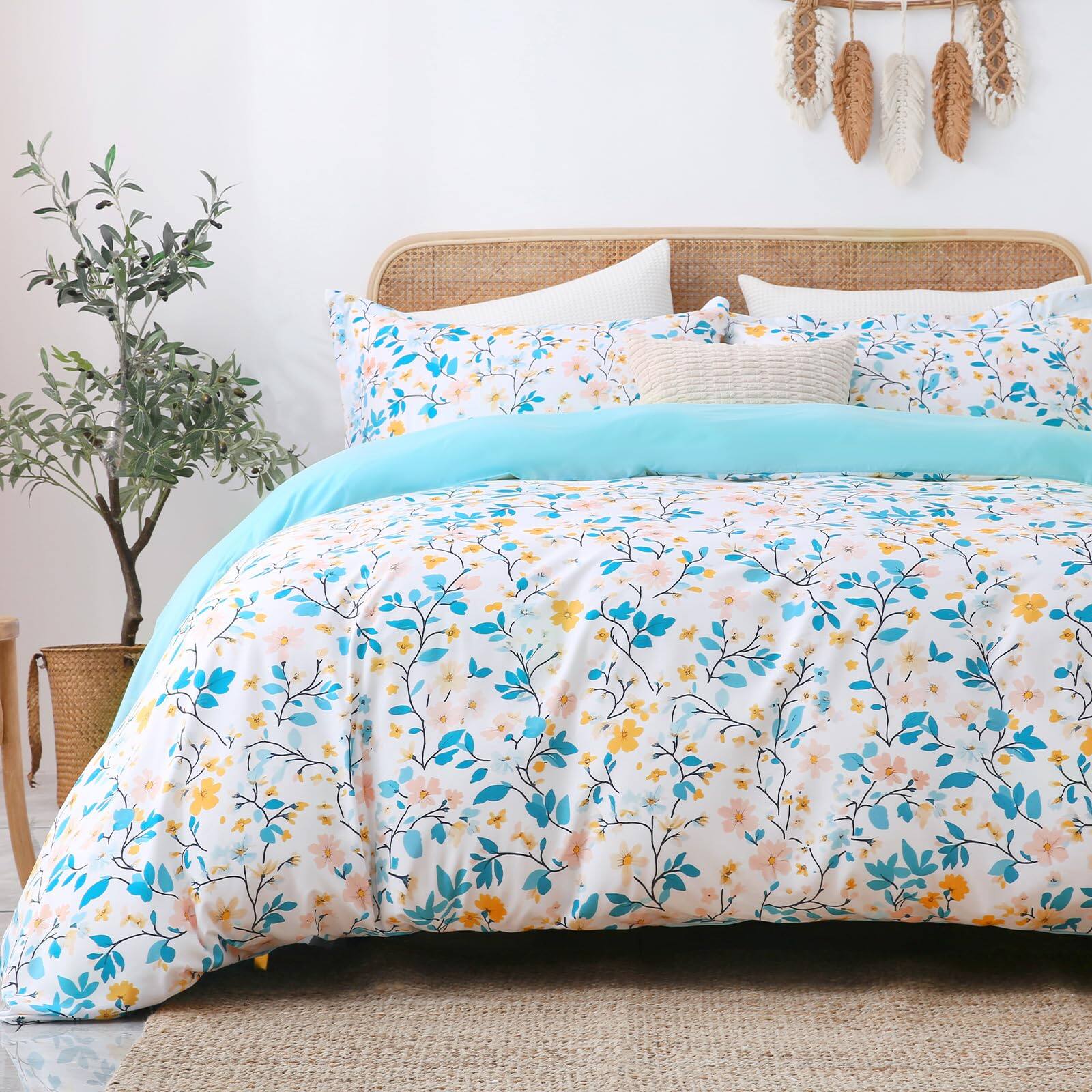 Sky Blue Flower-King (104"x90")