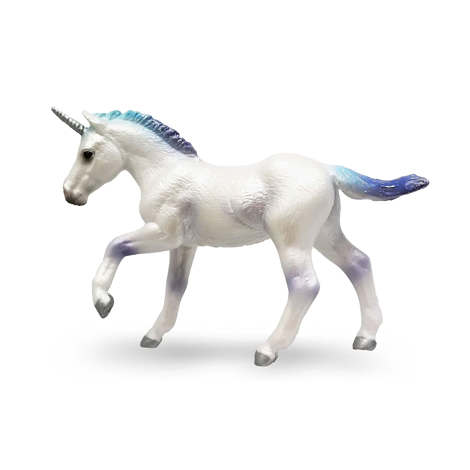 Breyer - CollectA 1:18 Scale Model Horse | Unicorn Foal Rainbow - White