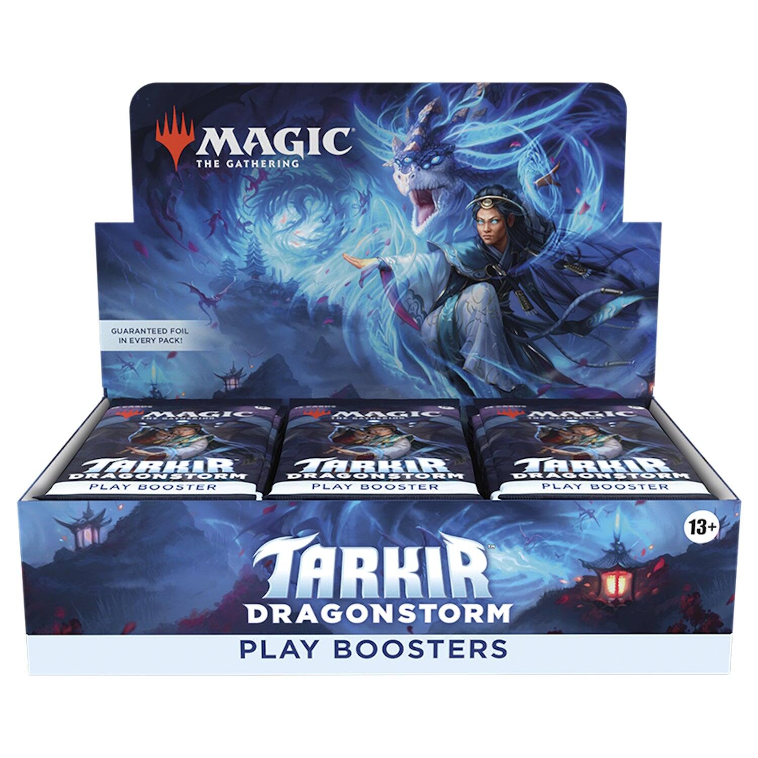 MAGIC THE GATHERING  
GUARANTEED FOIL IN EVERY PACK!  

TARKIR DRAGONSTORM  
PLAY BOOSTER  

TARKIR DRAGONSTORM  
PLAY BOOSTER  

TARKIR DRAGONSTORM  
PLAY BOOSTER  

13+
