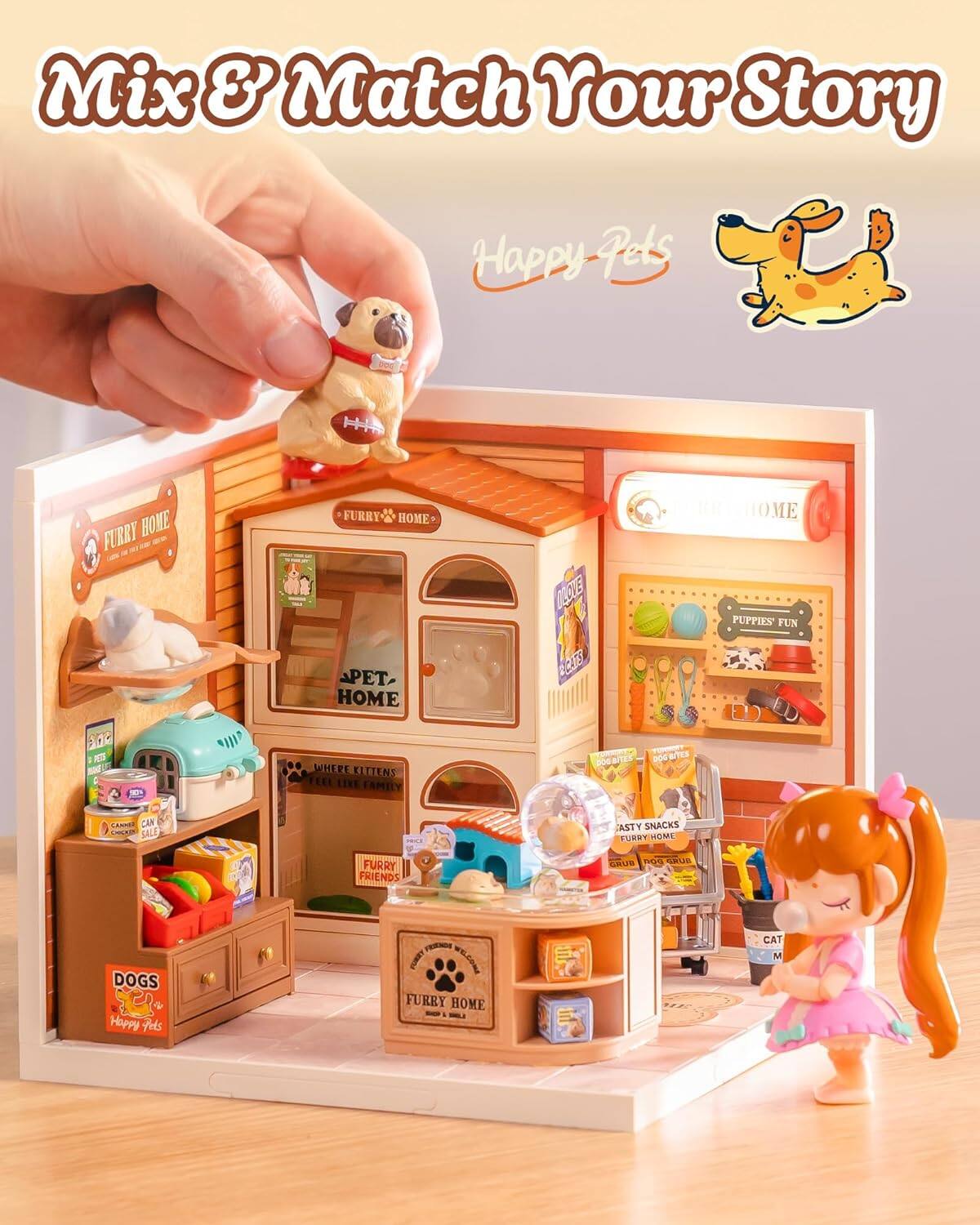 Mix & Match Your Story  
Happy Pets  
FURRY HOME  
PET HOME  
WHERE KITTENS FEEL LIKE FAMILY  
PUPPIES FUN  
FURRY FRIENDS  
DOGS  
Happy Pets  
FURRY HOME