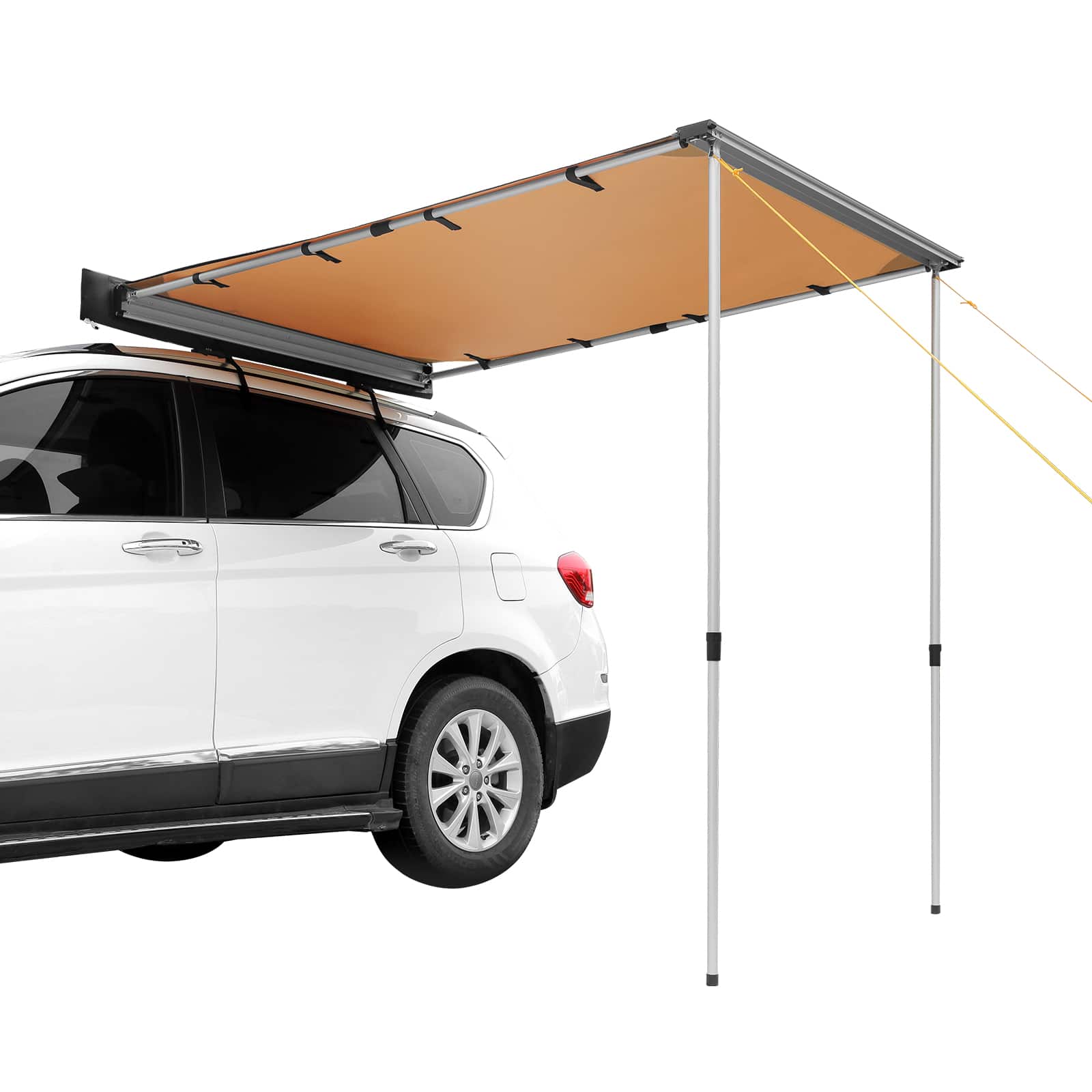 VEVOR - Car Side Awning, Large 4.6'x6.6' Shade Coverage Vehicle Awning, PU3000mm UV50+ Retractable Car Awning - Beige