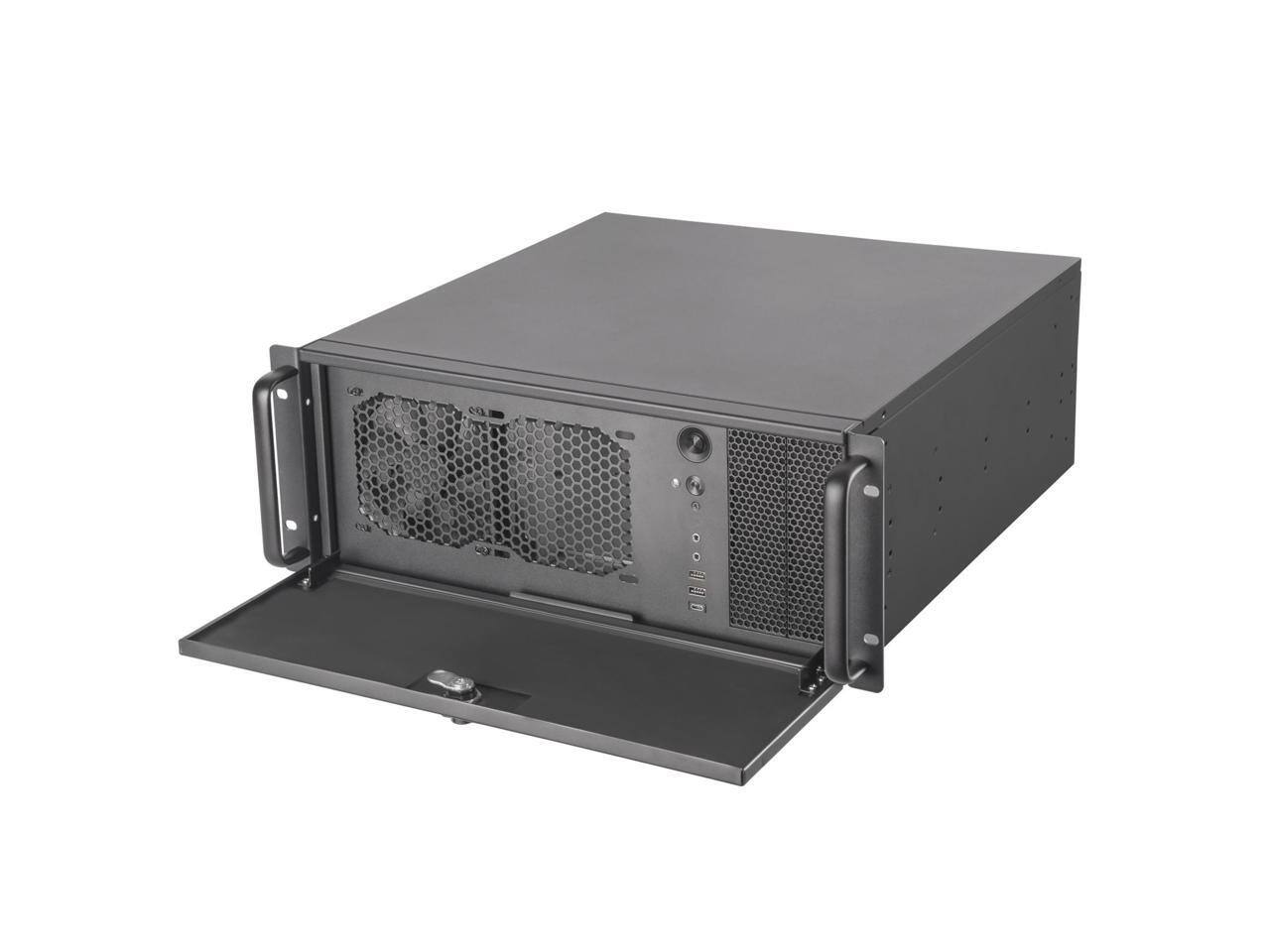 Alt View 2. SilverStone - SilverStone 4U rackmount server chassis with liquid cooling compatibility,RM42-502 - Silver.