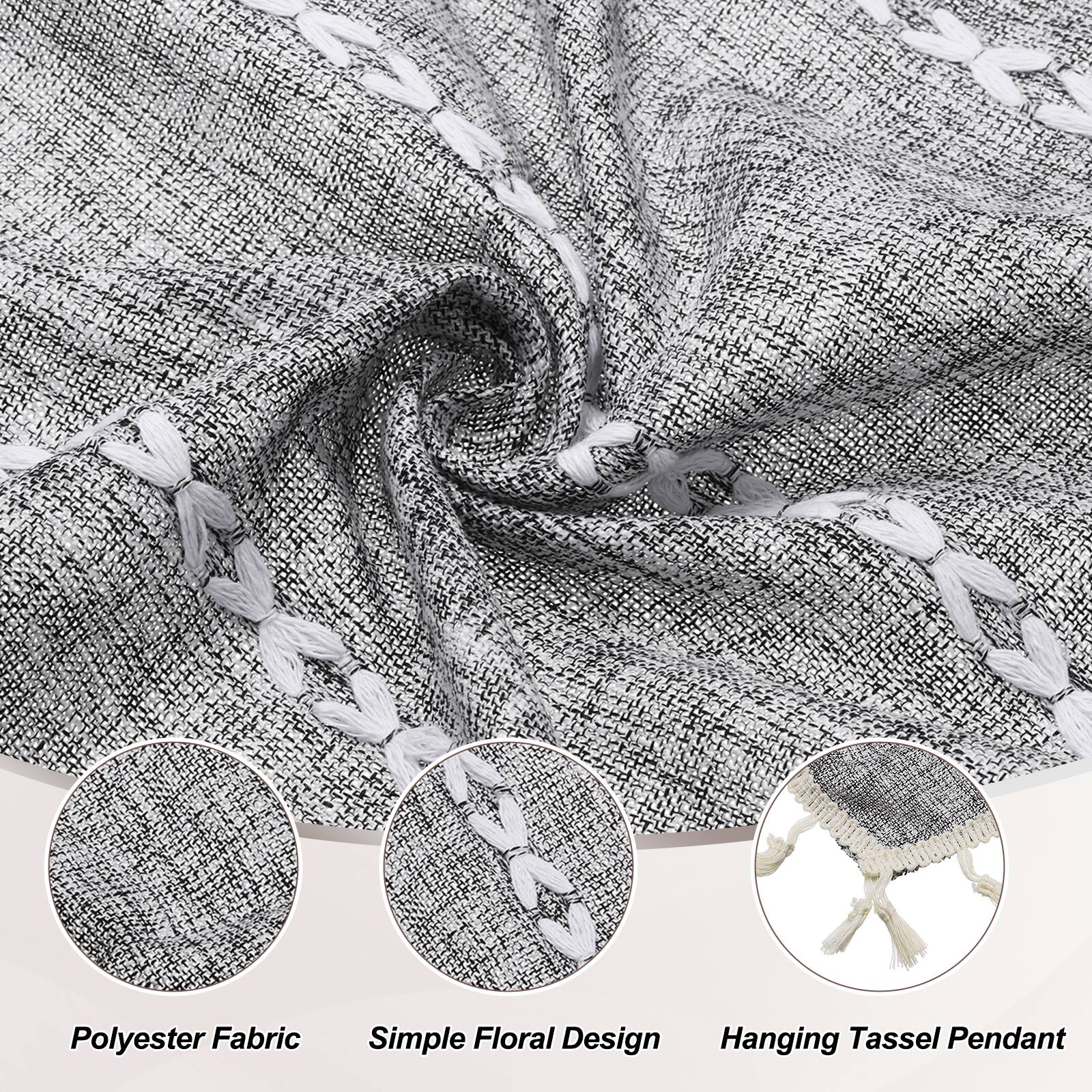 Polyester Fabric Simple Floral Design Hanging Tassel Pendant