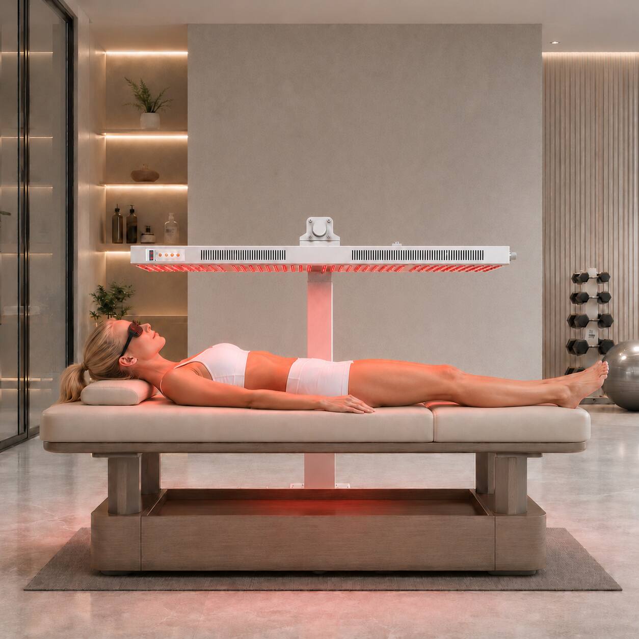 Back. iReliev - Red Light Therapy Rolling Stand for 1500w, 2160w, 2400w.