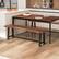 Alt View 11. Costway - 1 PCS 60" Dining Bench 3 Person Entryway Shoe Bench with Metal Frame for Hallway - Walnut & Black.