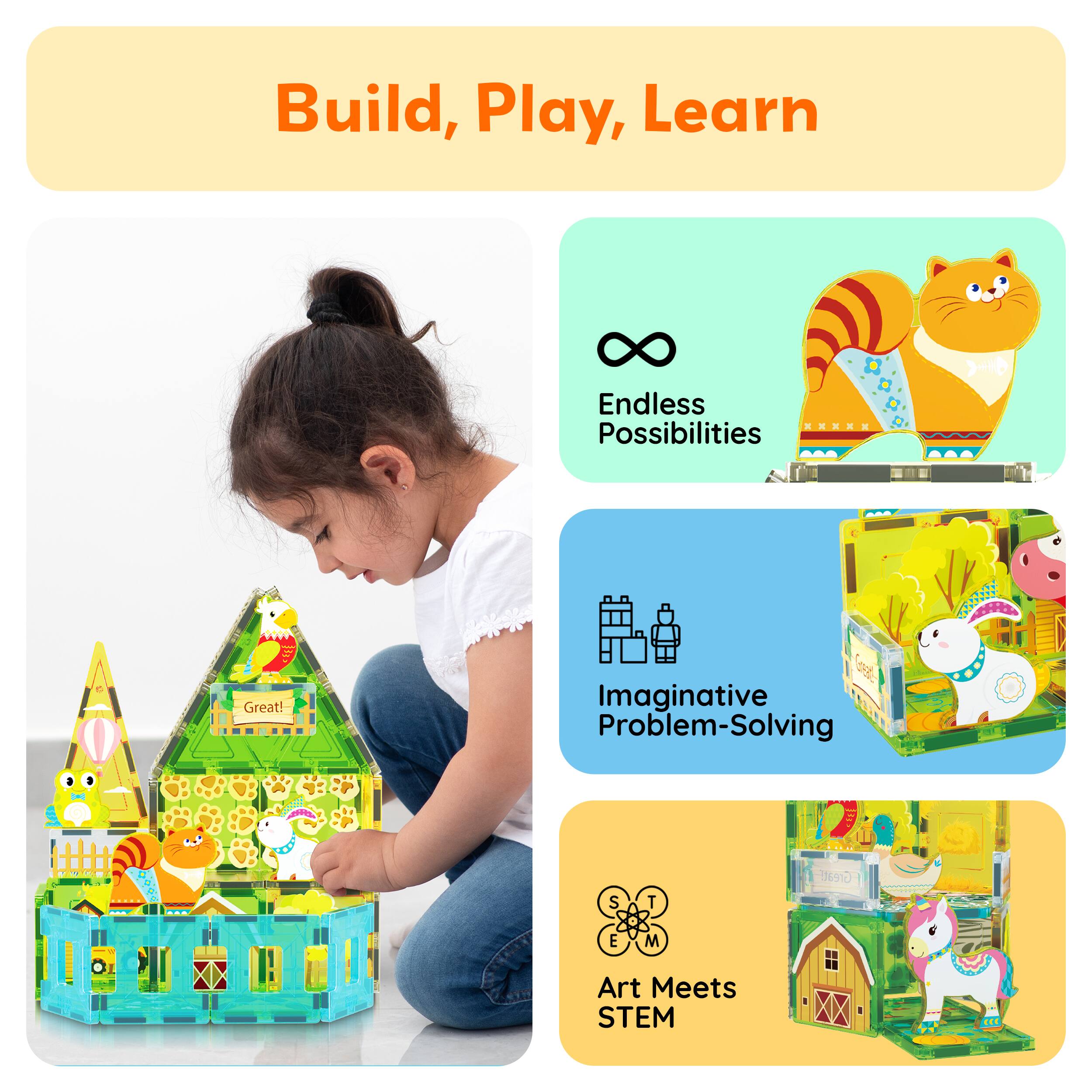 Build, Play, Learn

- Endless Possibilities
- Imaginative Problem-Solving
- Art Meets STEM