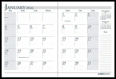 JANUARY 2026
Sunday Monday Tuesday Wednesday Thursday Friday Saturday
1 2 3
New Year's Day
4 5 6 7
New Year's Day
8 9 10
11 12 13 14
15 16 17
18 19 20 21
22 23 24
25 26 27 28
29 30 31
DECEMBER
31
FEBRUARY
1
Note:
©100% FREE