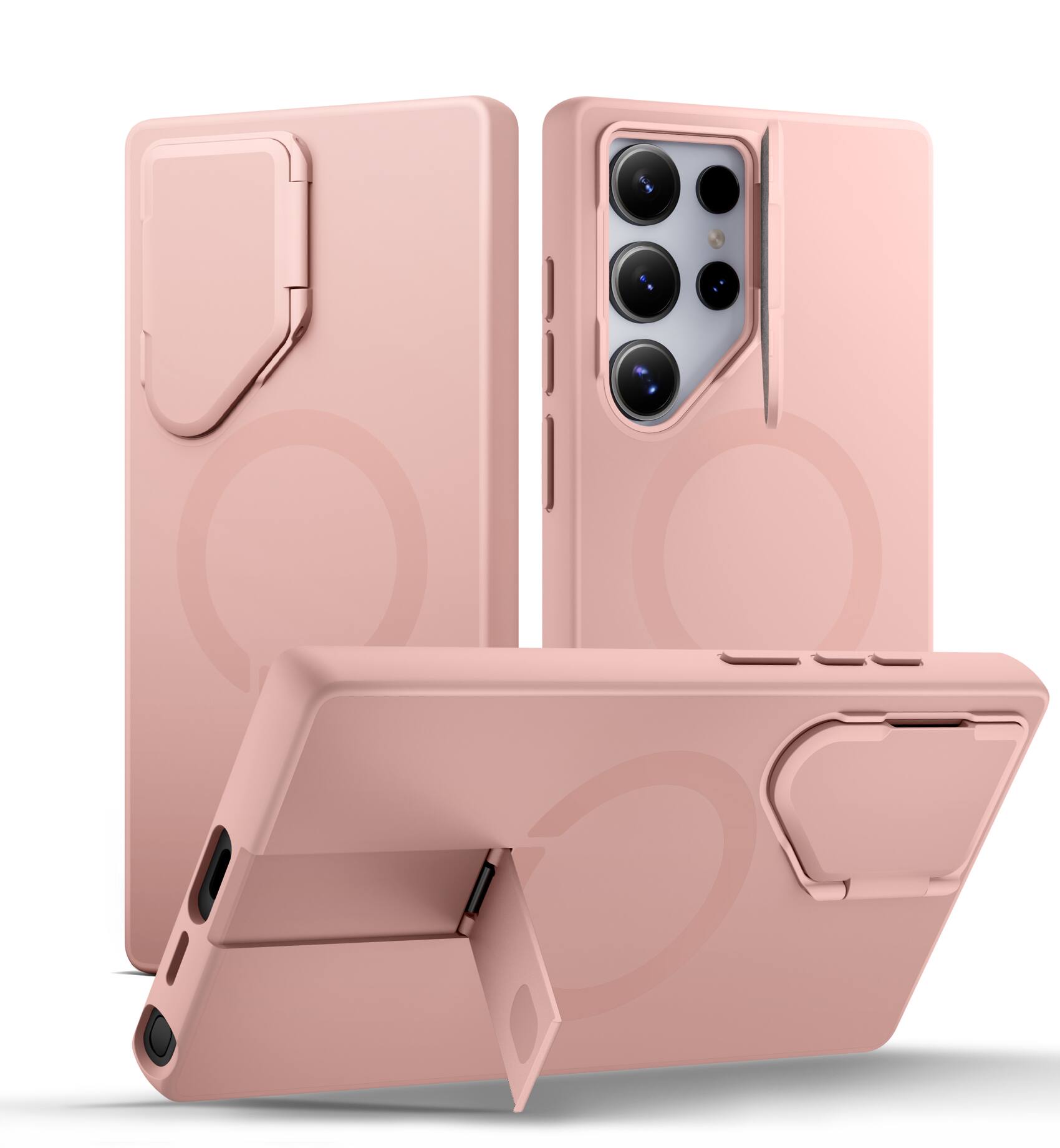 SURITCH - Phone Case for Samsung Galaxy S24 Ultra, Magnetic Shockproof Protective Cover with Camera Cover & Adjustable Kickstand - Dawn Pink price history on PriceWatchPro