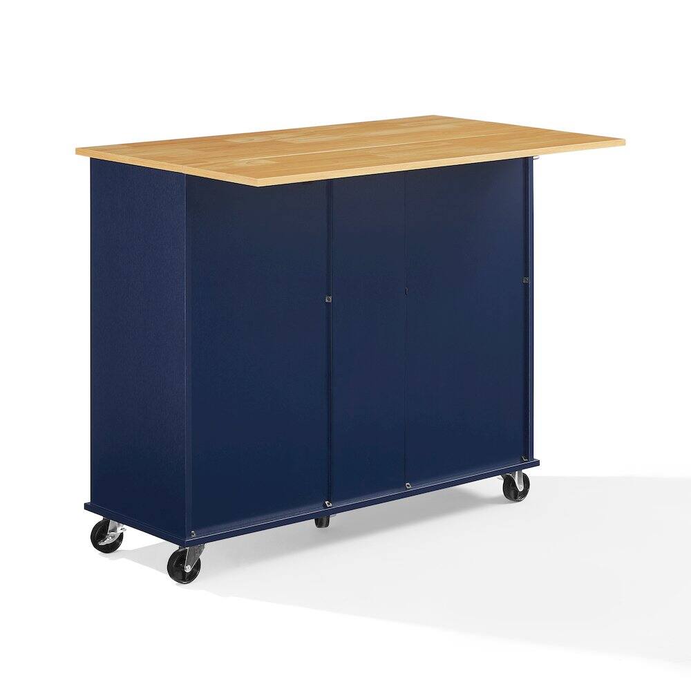 Alt View 2. Crosley Furniture - Stella Kitchen Cart - Navy.