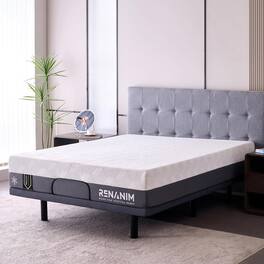 Renanim - King 14" Plush Hybrid Mattress in a Box, Breathable Cooling Gel Memory Foam for Cooler & Deeper Sleep - Gray