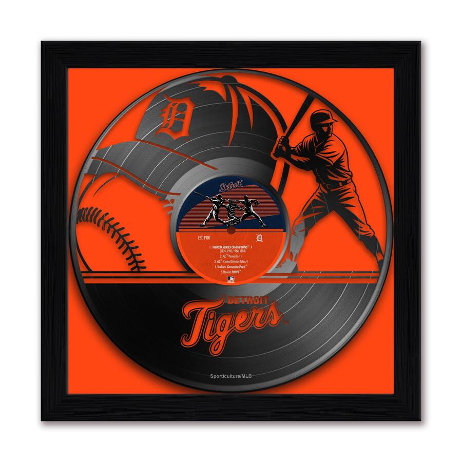 Tiger Records Sporticulture Detroit Tigers Framed 13