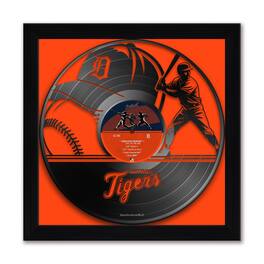 Sporticulture - Detroit Tigers Framed 13" x 13" Vinyl Record Art Print - Multicolor