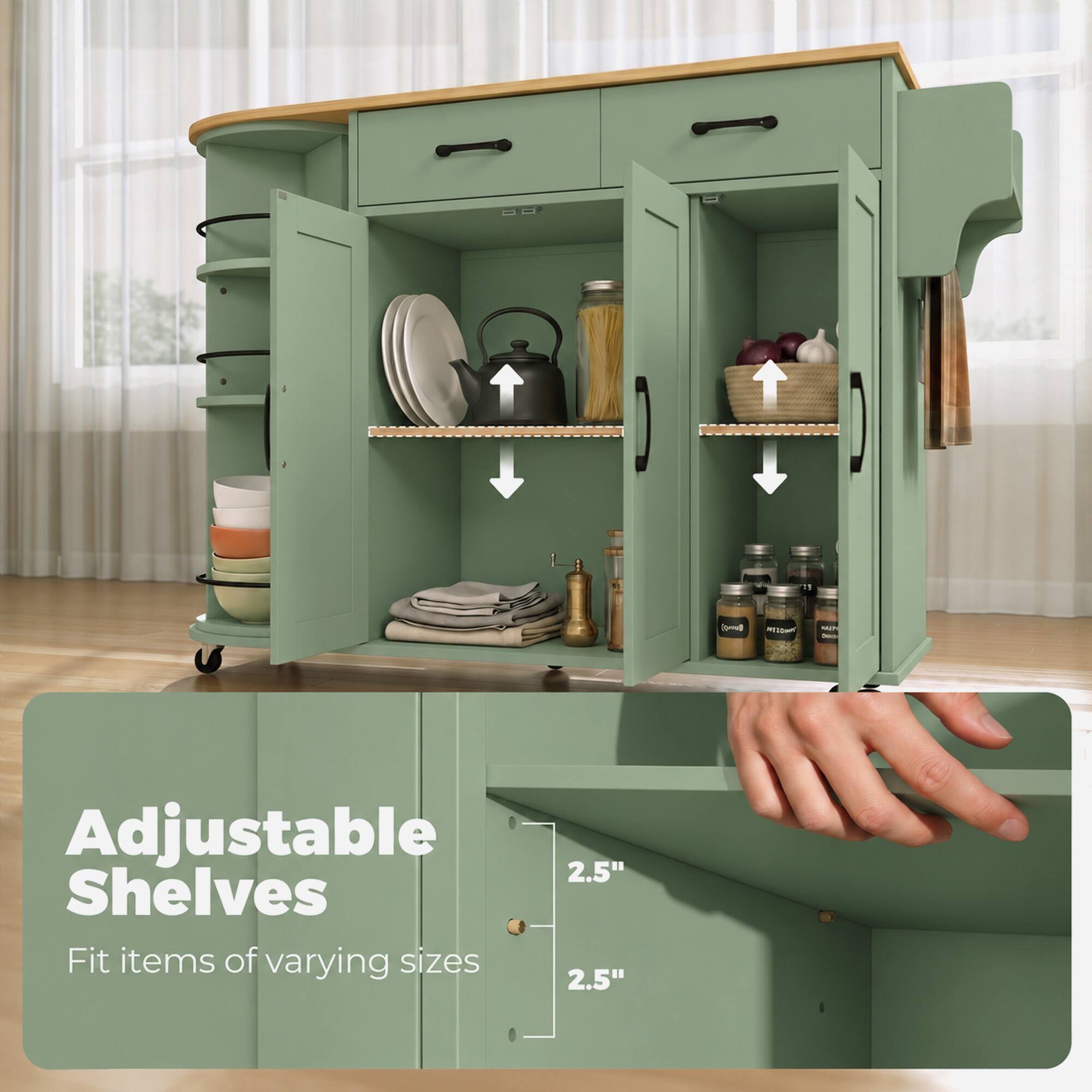 WEID  
NEP Comics  
Adjustable Shelves  
Fit items of varying sizes  
2.5" 2.5"