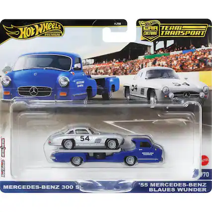 Hot Wheels Premium
FLF56
Car Culture Team Transport
RealRiders
Metal Metal
Mercedes-Benz 300 SL
'55 Mercedes-Benz Blaues Wunder
54