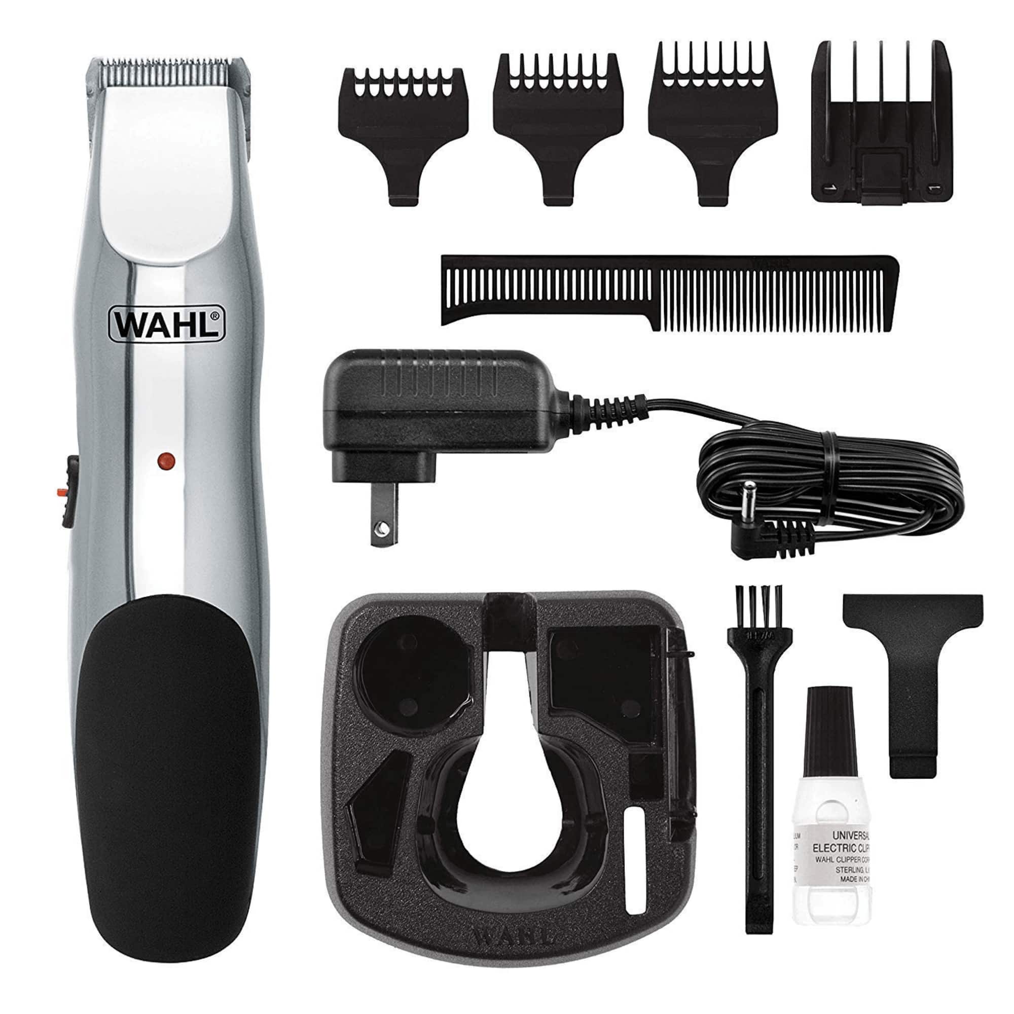 Wahl - Rechargeable Beard Trimmer with Self-Sharpening Blades - Silver