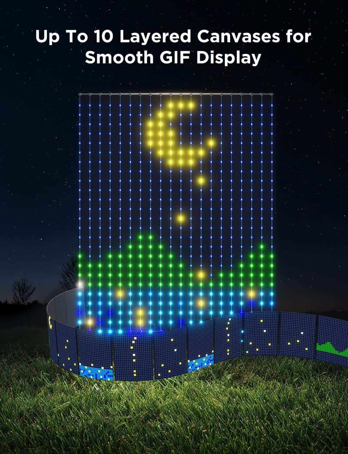 Govee Smart LED Curtain Light with DIY GIF AIGC, 1040 LEDs