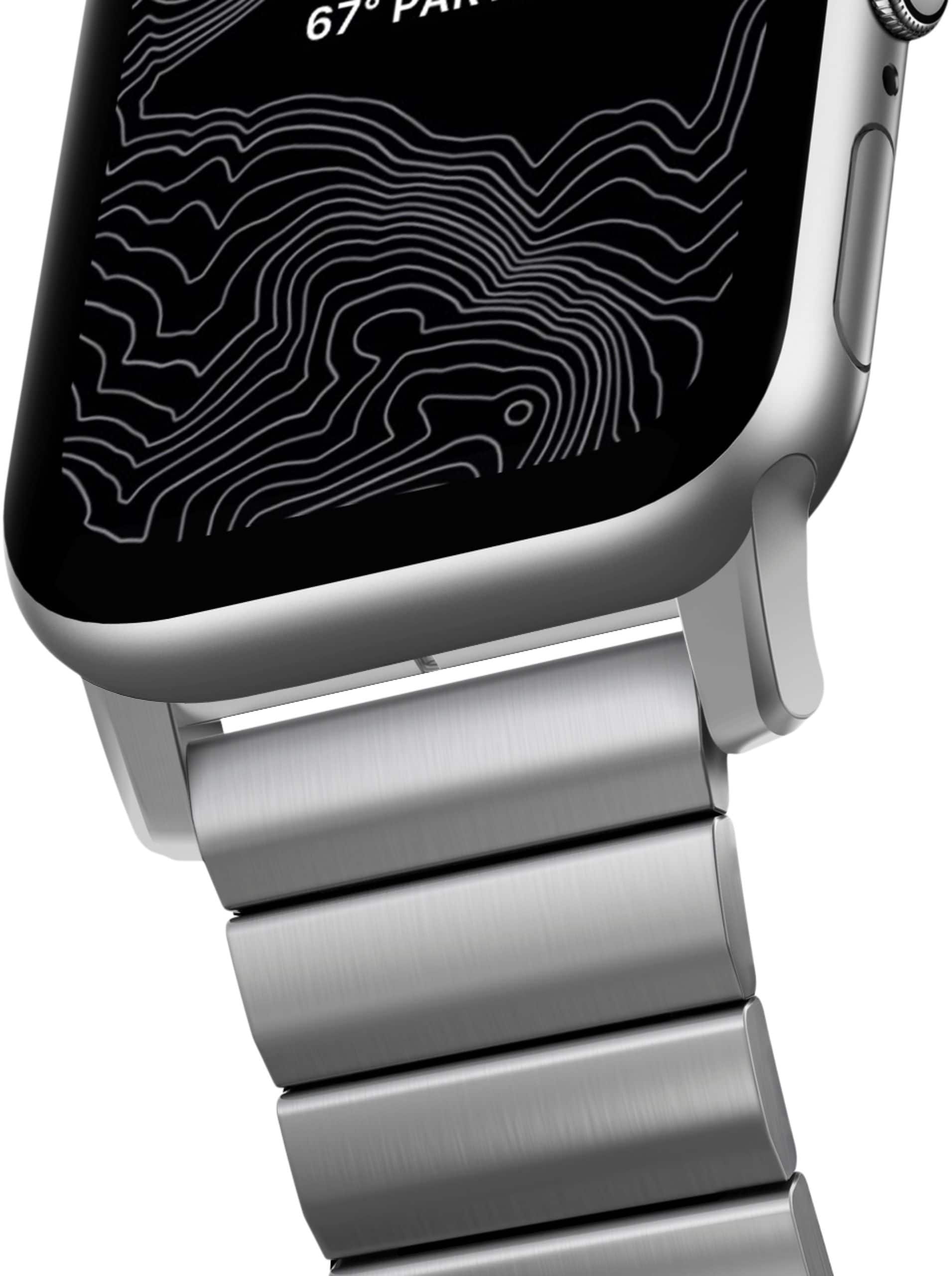 Alt View 19. Nomad - Metal Watch Band for Apple Watch® 42mm and 44mm - Silver.