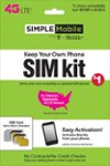 Front. Simple Mobile - Keep Your Own Phone SIM Card Kit.
