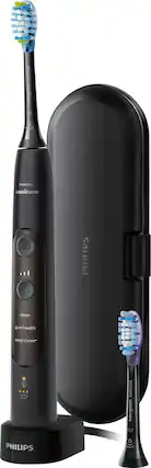Angle. Philips Sonicare - Sonicare ExpertClean 7300 Rechargeable Toothbrush - Black.