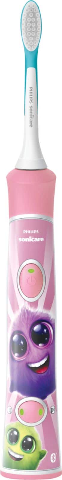 Angle. Philips Sonicare - Sonicare For Kids Rechargeable Toothbrush - Pink/White.