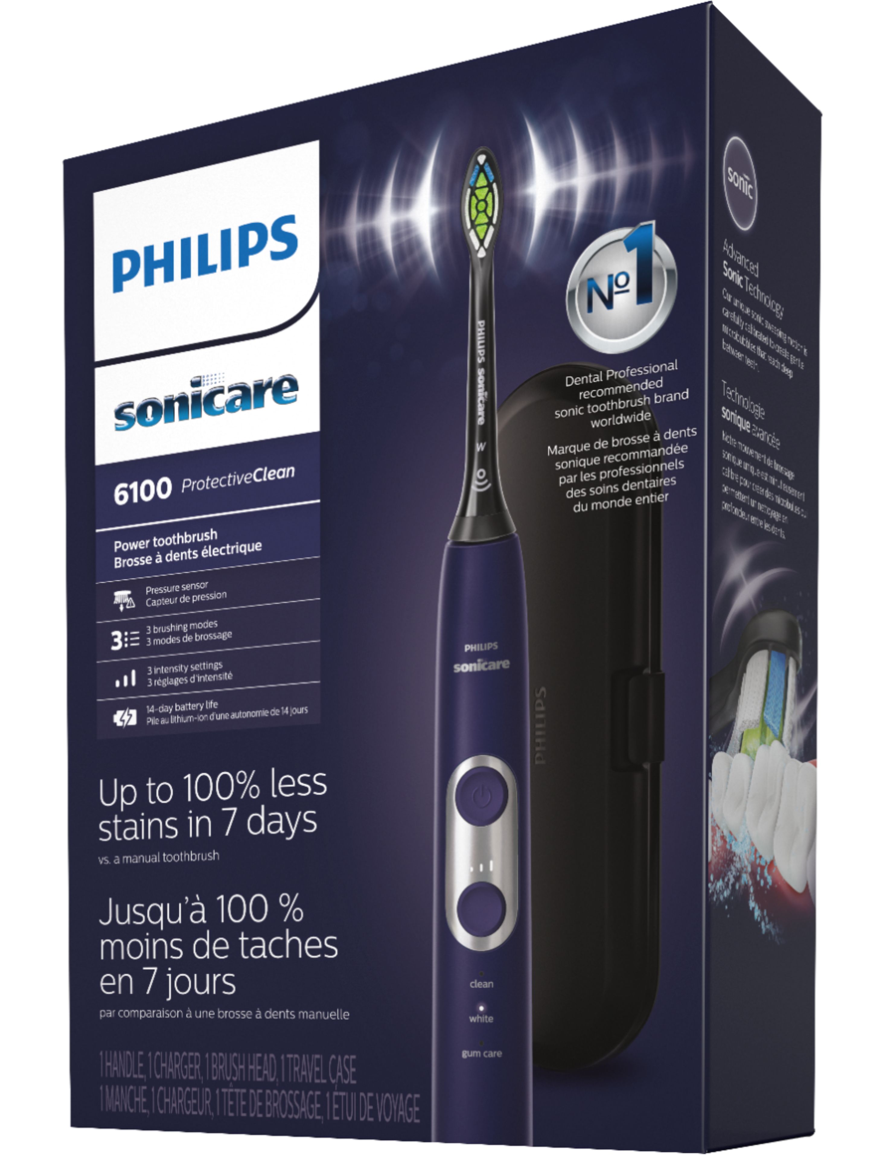 Philips Sonicare ProtectiveClean 6100 Rechargeable Toothbrush Deep ...