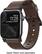 Left. Nomad - Modern Leather Watch Strap for Apple Watch® 42mm and 44mm and AirPod Case - Brown.
