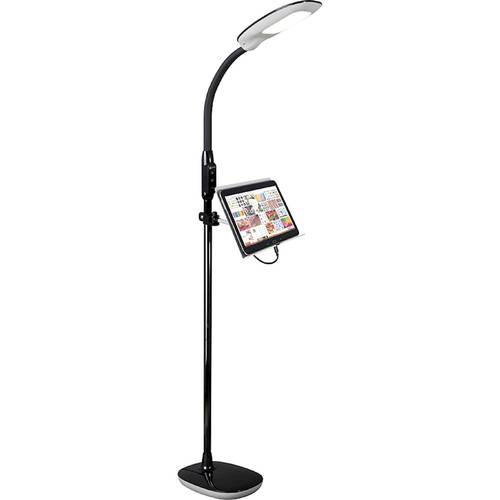 OttLite - ClearSun LED Floor Lamp with Tablet Stand and USB Charging Port
