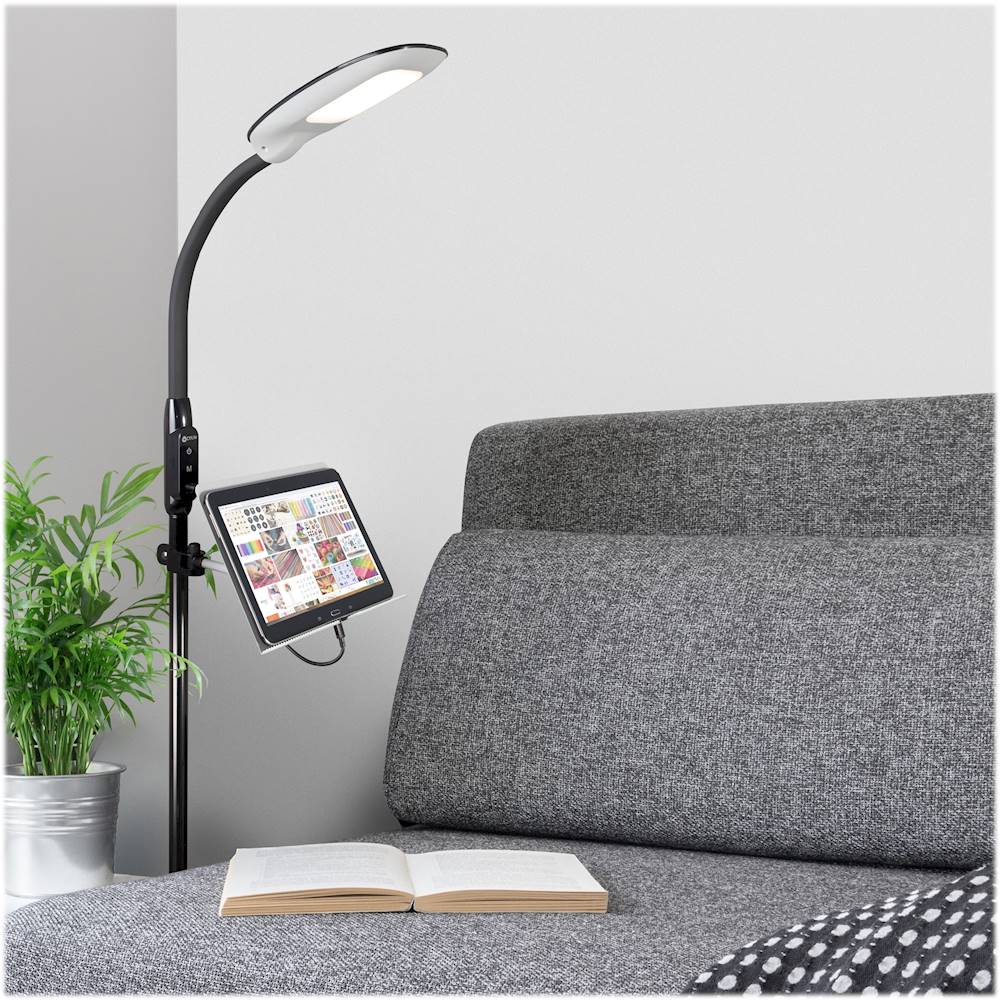 LED table floor lamps gray spots swiveling wood stand reading light SAMSUNG CHIP