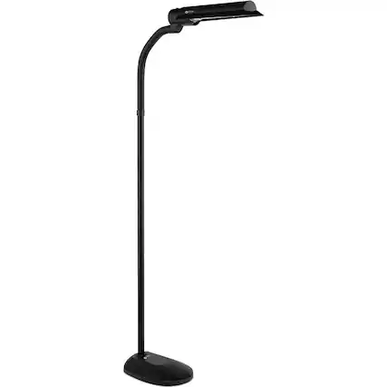Angle. OttLite - WingShade Floor Lamp - Black.