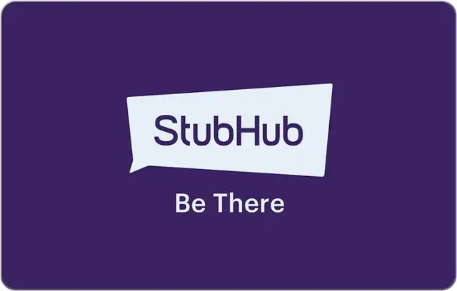 Front. StubHub - $100 Gift Card.