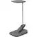 Left. UltraBrite - Shift Touch 850-lumen LED Desk Lamp with Two USB Charging Ports - Charcoal.