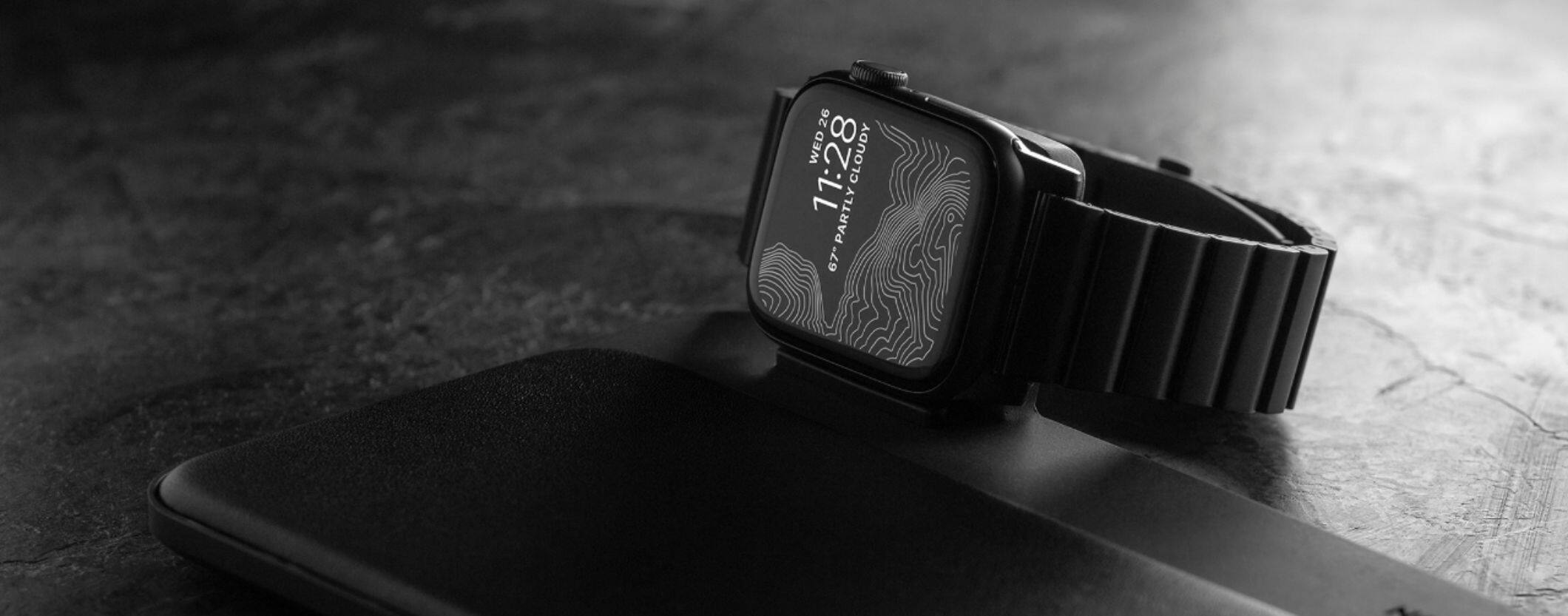 Alt View 16. Nomad - Metal Watch Band for Apple Watch® 42mm and 44mm - Black.