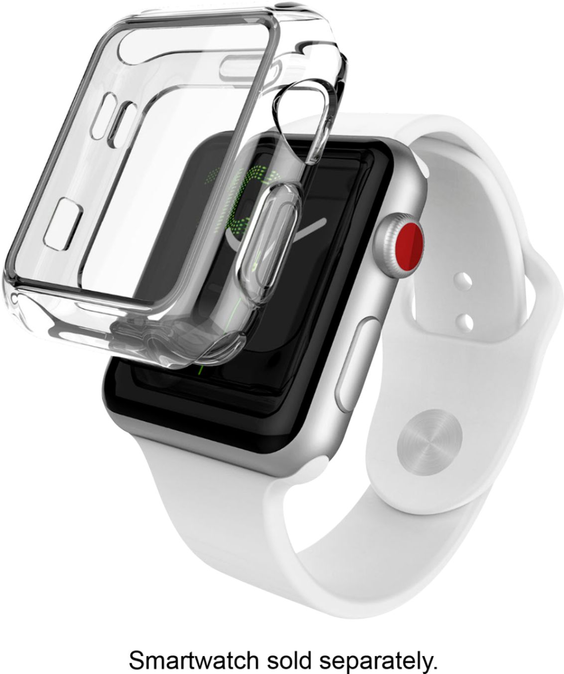 Angle View: Raptic - Edge 360x Bumper for Apple Watch™ 38mm - Clear
