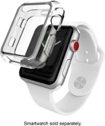 Raptic - Edge 360x Bumper for Apple Watch™ 38mm - Clear - Angle_Zoom