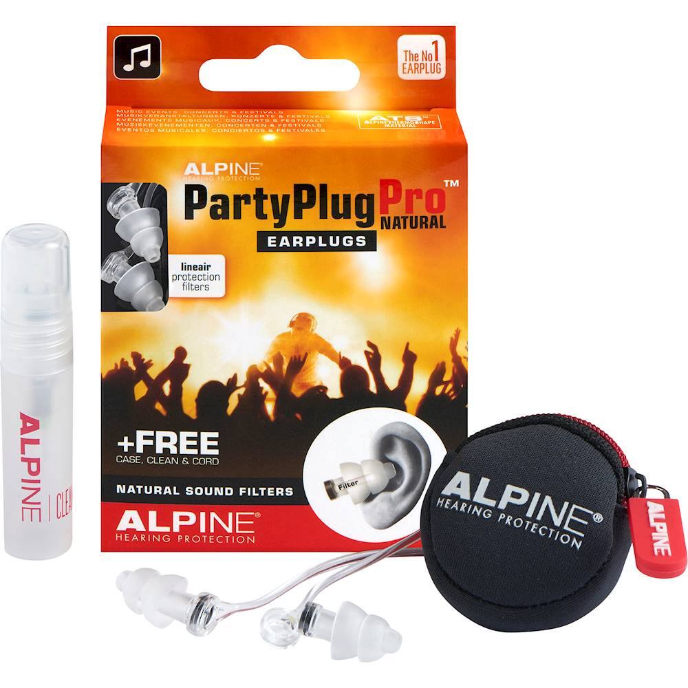 Alt View 12. Alpine Hearing Protection - PartyPlug Pro Natural Earplug Set - White.