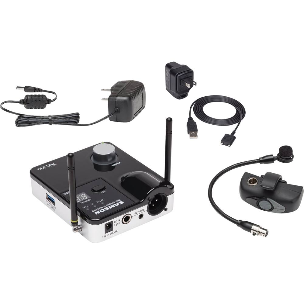 Alt View 11. Samson - AirLine Wireless Condenser Instrument Microphone System - Black.