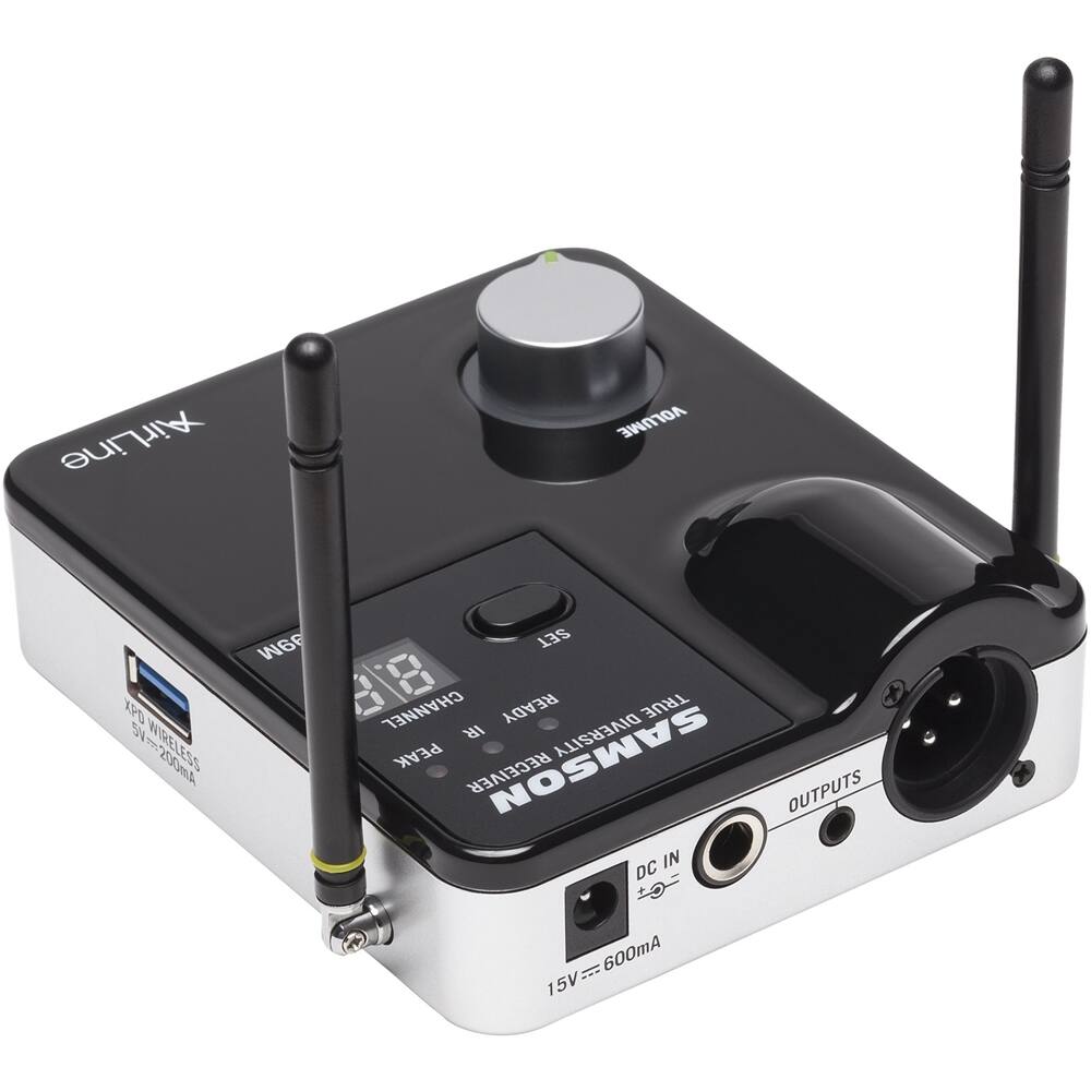 Alt View 15. Samson - AirLine Wireless Condenser Instrument Microphone System - Black.