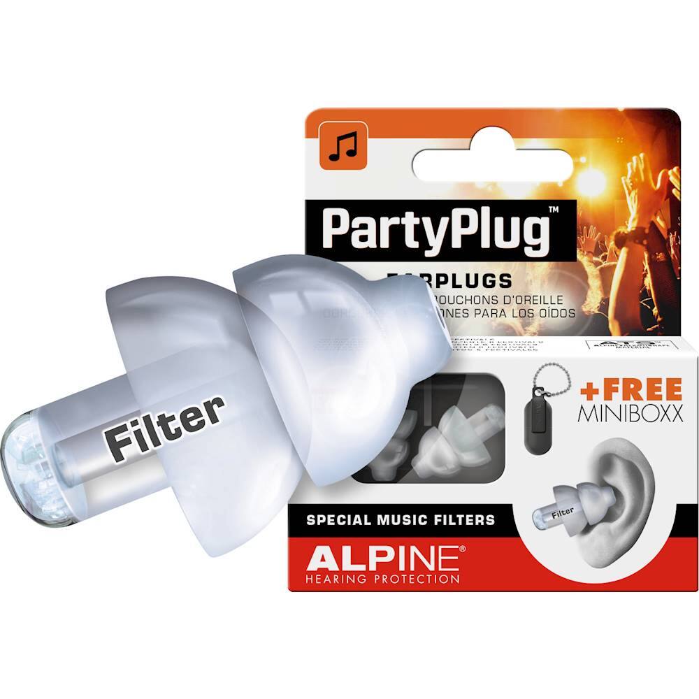 Alt View 15. Alpine Hearing Protection - PartyPlug Earplug Set - Transparent.