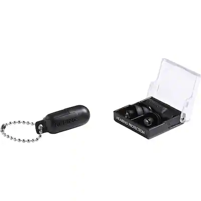 Front. Alpine Hearing Protection - PartyPlug Earplug Set - Black.