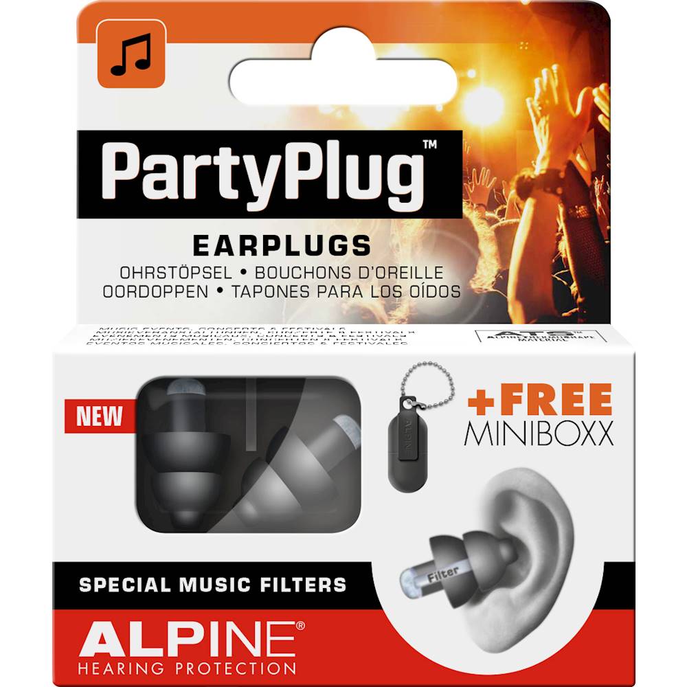 Alpine Hearing Protection - PartyPlug Earplug Set - Black