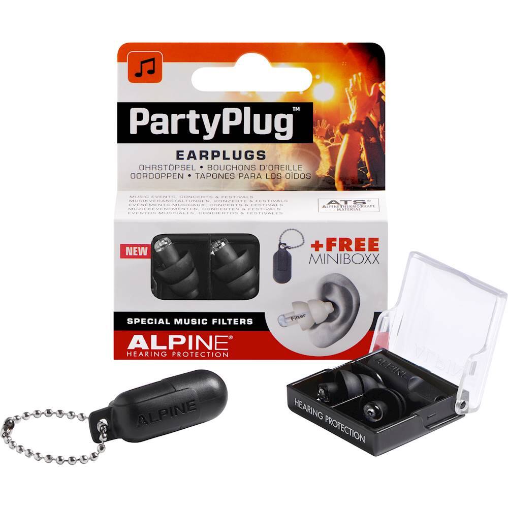 Alt View 12. Alpine Hearing Protection - PartyPlug Earplug Set - Black.
