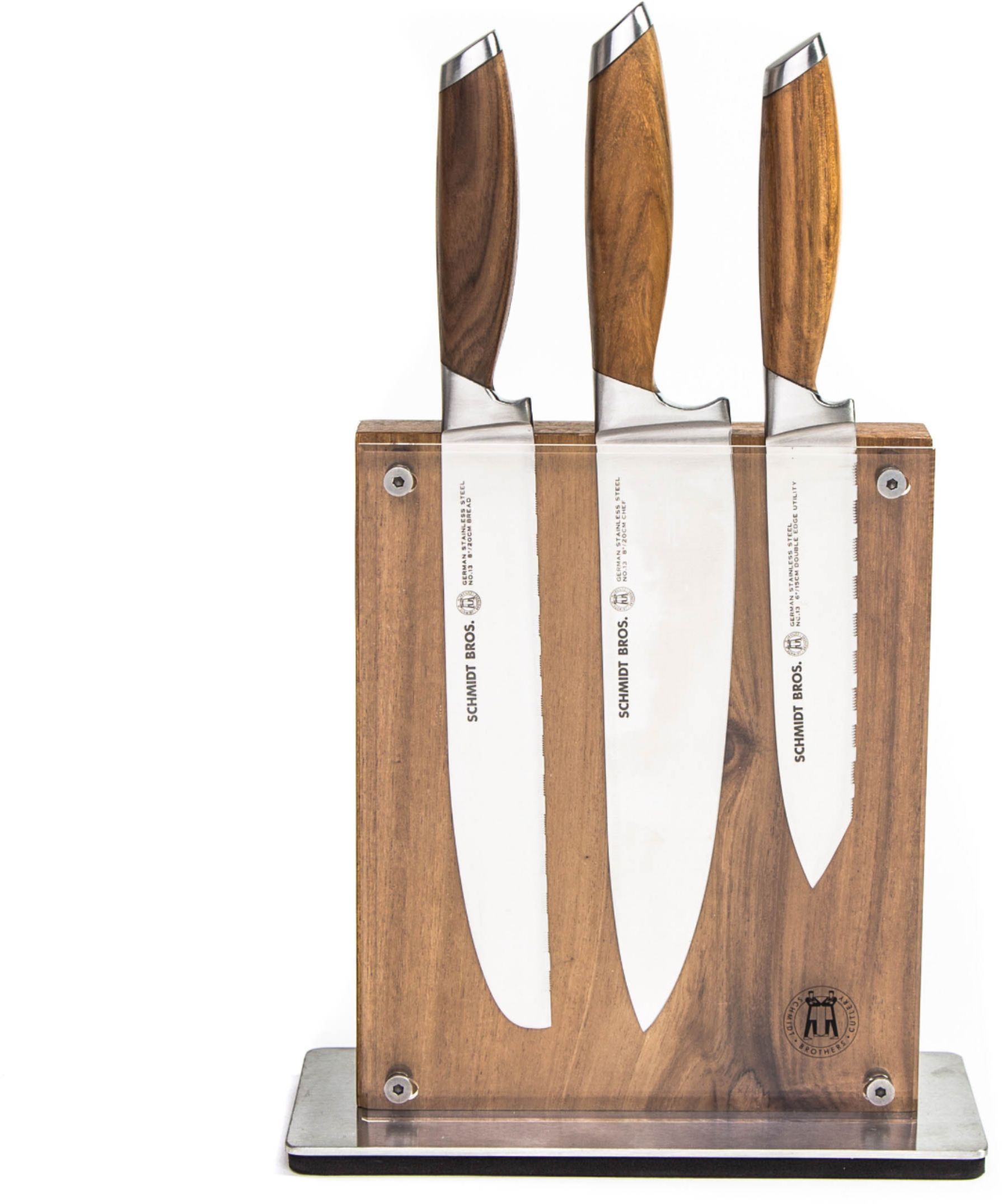 Best Buy: Schmidt Brothers Bonded Teak 7-Piece Knife Block Set