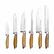 Alt View 14. Schmidt Brothers - Bonded Teak 7-Piece Knife Block Set - Teak Wood / Stainless Steel.