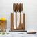 Alt View 16. Schmidt Brothers - Bonded Teak 7-Piece Knife Block Set - Teak Wood / Stainless Steel.