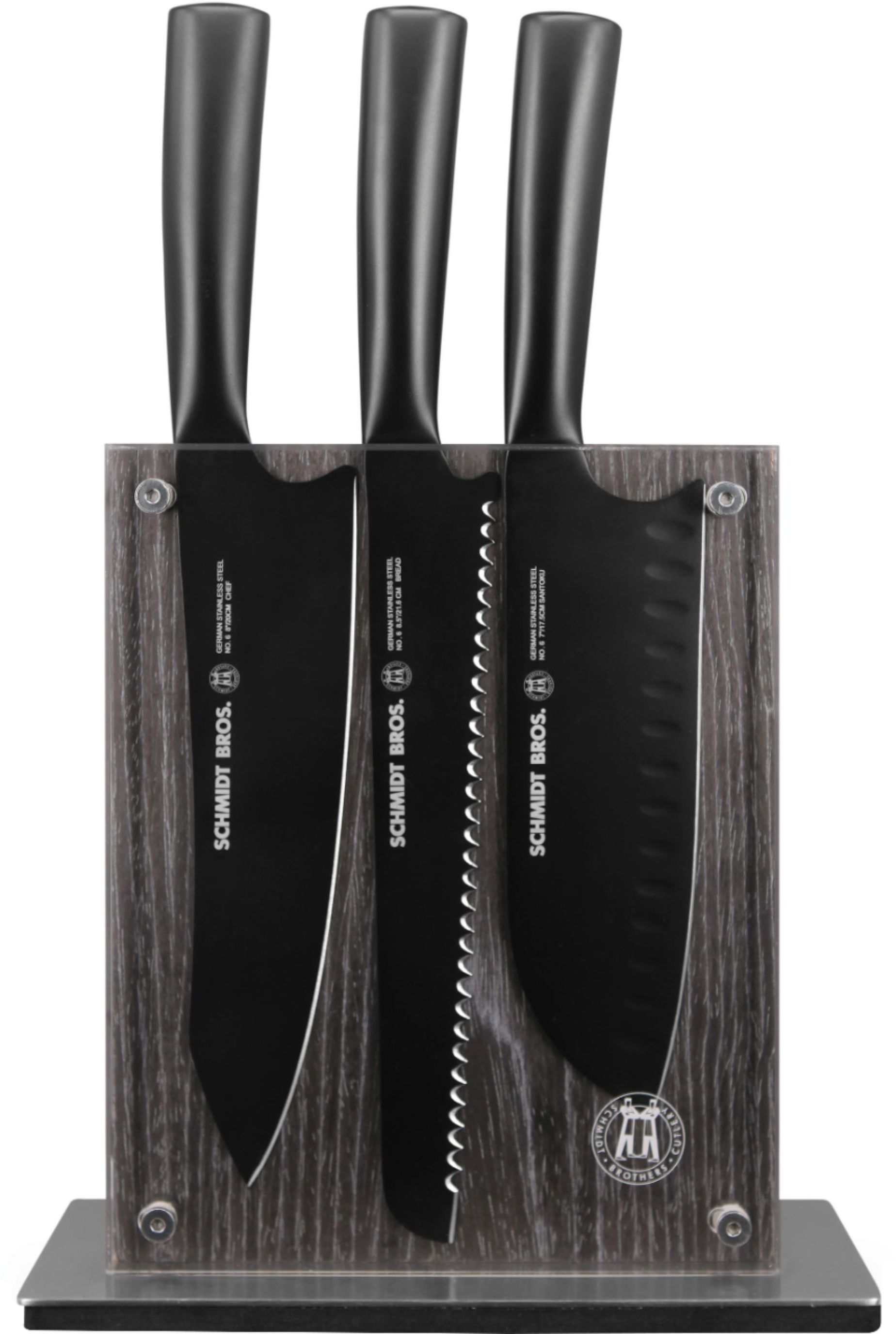 Best Buy: Schmidt Brothers Jet Black 7-Piece Knife Block Set Matte Black/Stainless  Steel SBCJB07PM1