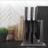 Alt View 13. Schmidt Brothers - Jet Black 7-Piece Knife Block Set - Matte Black/Stainless Steel.
